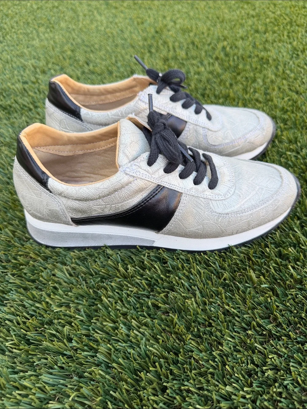 Cori Women's Athletic Sneakers in Light Gray and Black - Casual Comfort